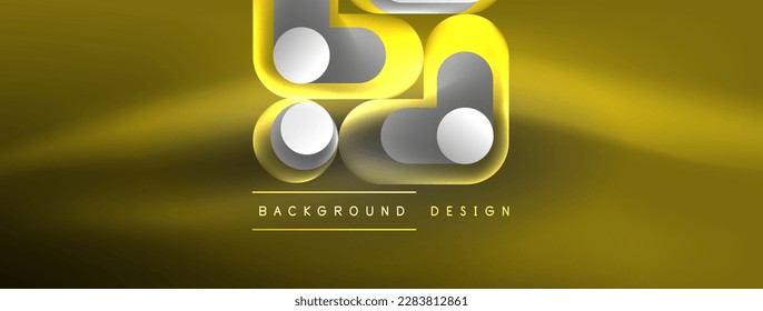 Formas redondeadas brillantes de fondo abstracto. Plantilla para fondo de pantalla, banner, presentación, fondo