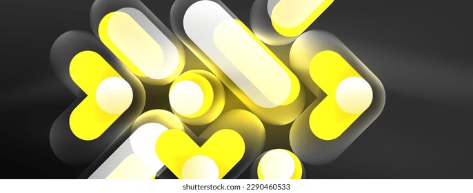Glowing round shapes abstract background. Template for wallpaper, banner, presentation, background