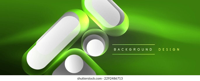 Glowing round shapes abstract background. Template for wallpaper, banner, presentation, background