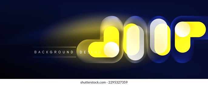 Formas redondeadas brillantes de fondo abstracto. Plantilla para fondo de pantalla, banner, presentación, fondo