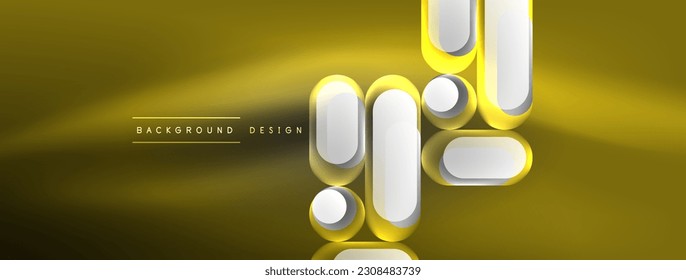 Glowing round shapes abstract background. Template for wallpaper, banner, presentation, background