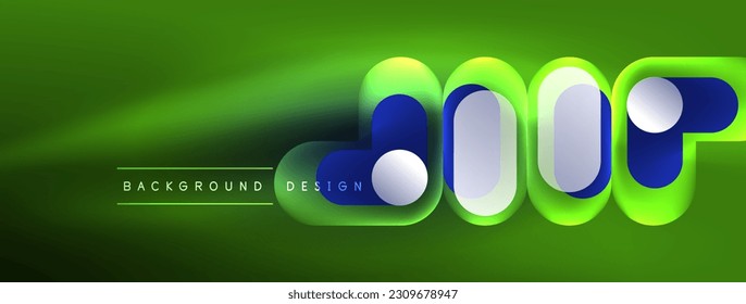 Glühende runde Formen abstrakter Hintergrund. Vorlage für Tapeten, Banner, Präsentation, Hintergrund