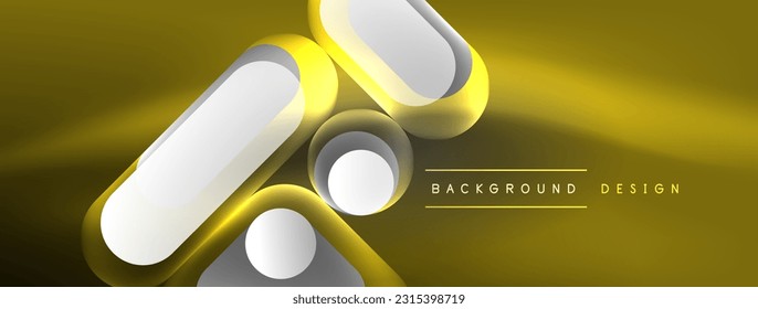 Glowing round shapes abstract background. Template for wallpaper, banner, presentation, background