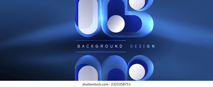 Glühende runde Formen abstrakter Hintergrund. Vorlage für Tapeten, Banner, Präsentation, Hintergrund