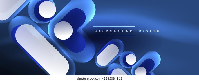 Formas redondeadas brillantes de fondo abstracto. Plantilla para fondo de pantalla, banner, presentación, fondo