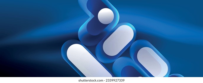 Glowing round shapes abstract background. Template for wallpaper, banner, presentation, background