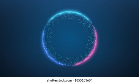 Glowing sci-fi interface HUD elements. Technology futuristic design, neon lights. Vector mystical background