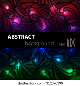 Glowing sea shell vector pattern on a background. EPS 10 illustration.