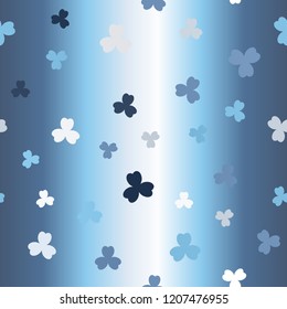 Glowing shamrock pattern. Seamless vector