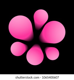 Glowing shapes, vector eps 10