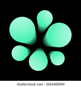 Glowing shapes, vector eps 10