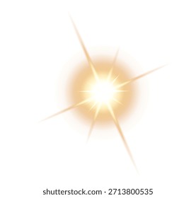 Glowing shine transparent light effect, White glowing light explosion effect. PNG ideal for realistic photo flare with shine ray glow, Sun flash with warm rays, and spotlight.