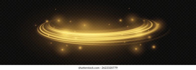Glowing shiny effect of swirl and lines, sparkle of dust and light.