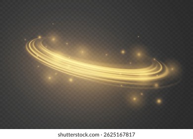Glowing shiny effect of swirl and lines, sparkle of dust and light.