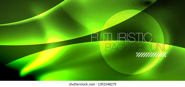 Glowing shiny light abstract background, vector template