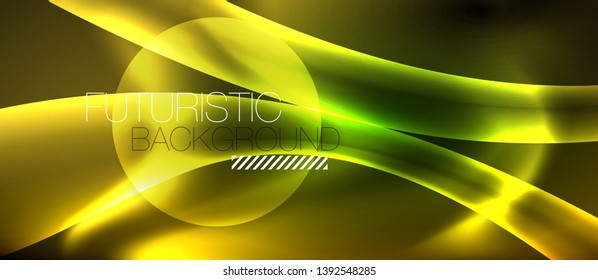 Glowing shiny light abstract background, vector template
