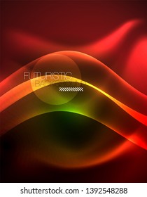 Glowing shiny light abstract background, vector template
