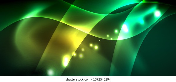Glowing shiny light abstract background, vector template