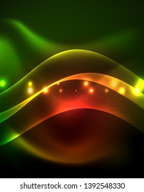 Glowing shiny light abstract background, vector template