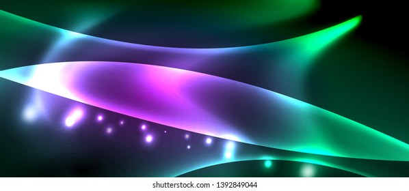 Glowing shiny light abstract background, vector template
