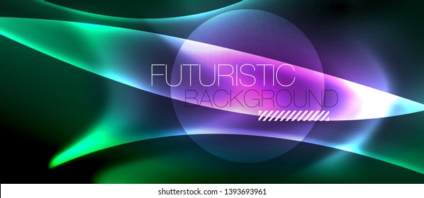 Glowing shiny light abstract background, vector template