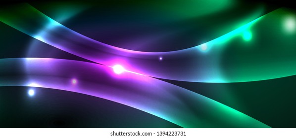 Glowing shiny light abstract background, vector template