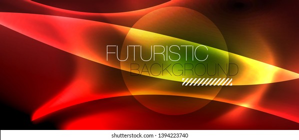 Glowing shiny light abstract background, vector template
