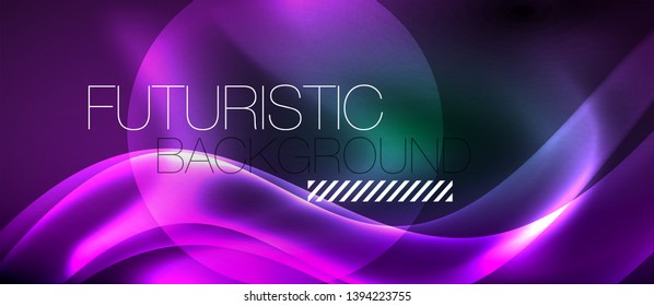 Glowing shiny light abstract background, vector template