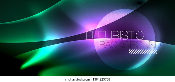 Glowing shiny light abstract background, vector template