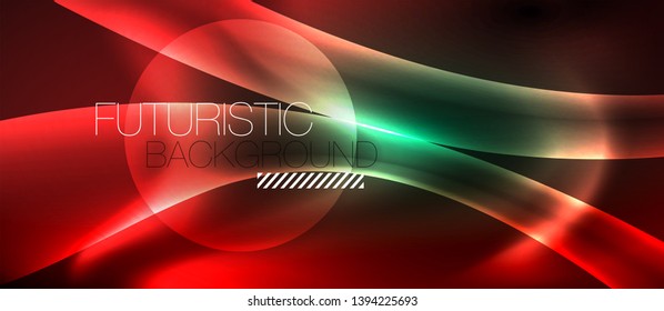Glowing shiny light abstract background, vector template