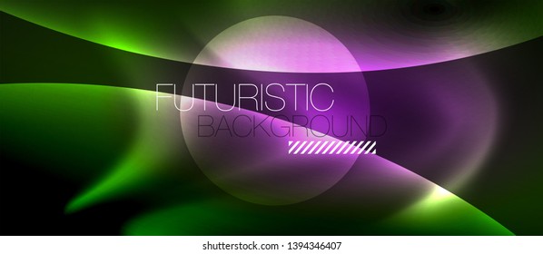 Glowing shiny light abstract background, vector template
