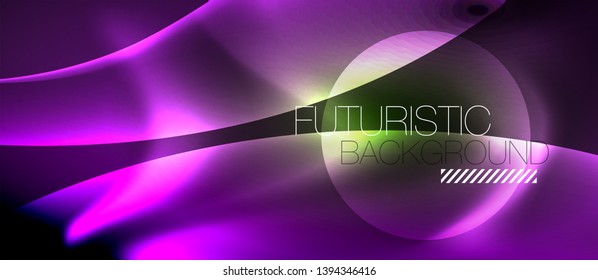 Glowing shiny light abstract background, vector template
