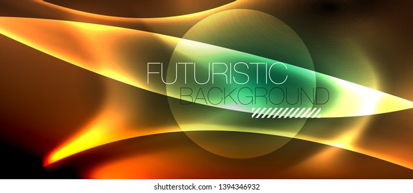 Glowing shiny light abstract background, vector template