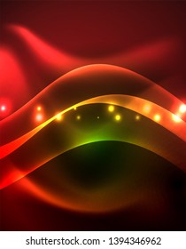 Glowing shiny light abstract background, vector template