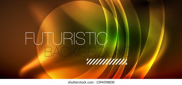 Glowing shiny light abstract background, vector template
