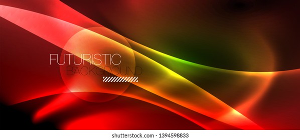 Glowing shiny light abstract background, vector template