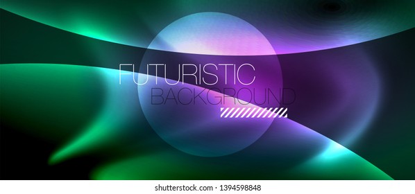 Glowing shiny light abstract background, vector template