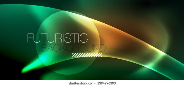 Glowing shiny light abstract background, vector template