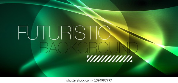 Glowing shiny light abstract background, vector template