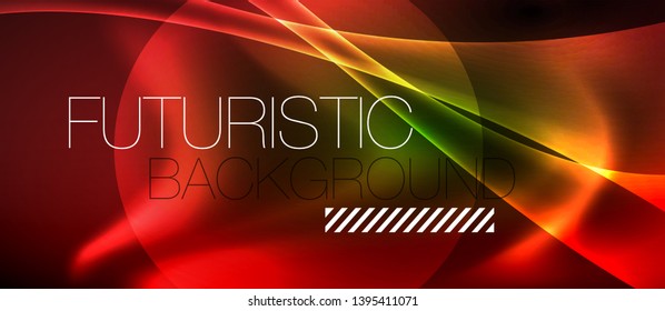 Glowing shiny light abstract background, vector template