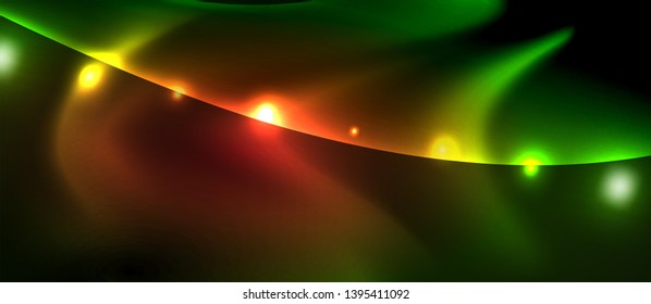 Glowing shiny light abstract background, vector template