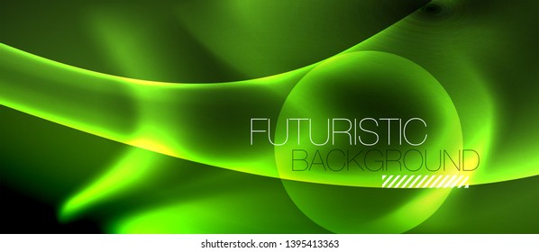 Glowing shiny light abstract background, vector template