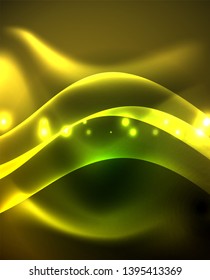 Glowing shiny light abstract background, vector template