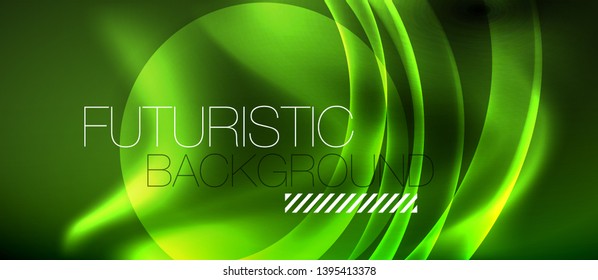 Glowing shiny light abstract background, vector template