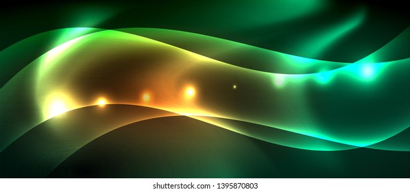 Glowing shiny light abstract background, vector template