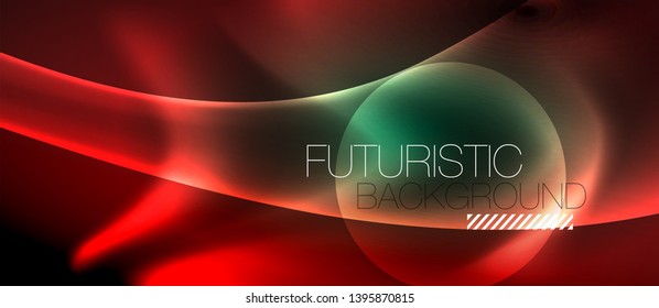 Glowing shiny light abstract background, vector template