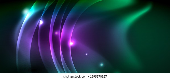 Glowing shiny light abstract background, vector template
