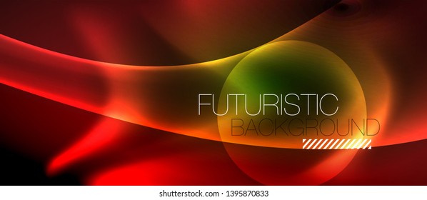 Glowing shiny light abstract background, vector template