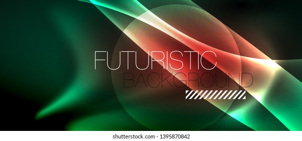 Glowing shiny light abstract background, vector template