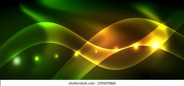 Glowing shiny light abstract background, vector template